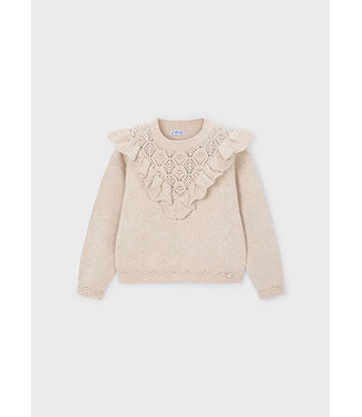 Mayoral winter sweater meisjes - zand - gebreid