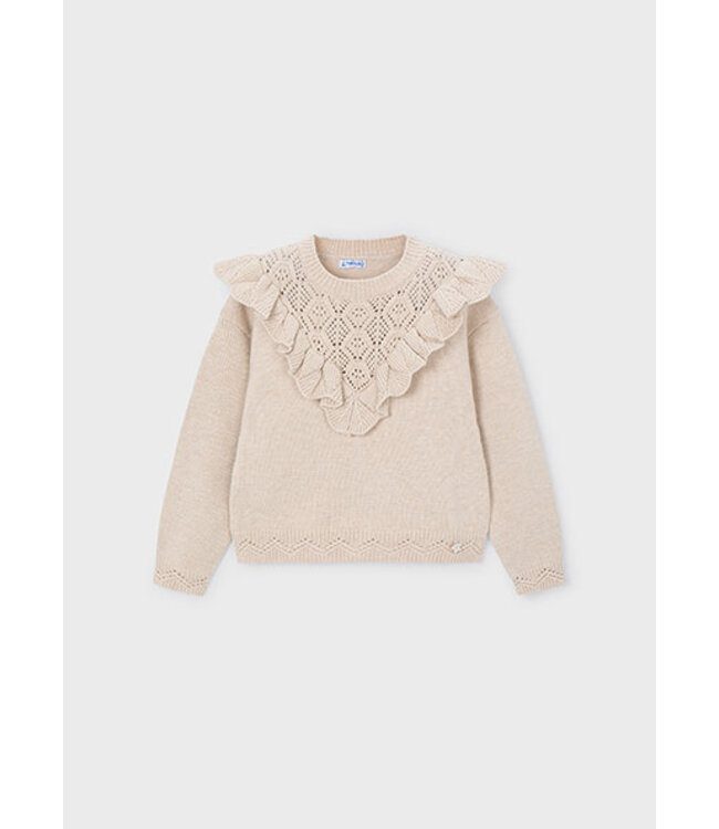 Mayoral winter sweater meisjes - zand - gebreid