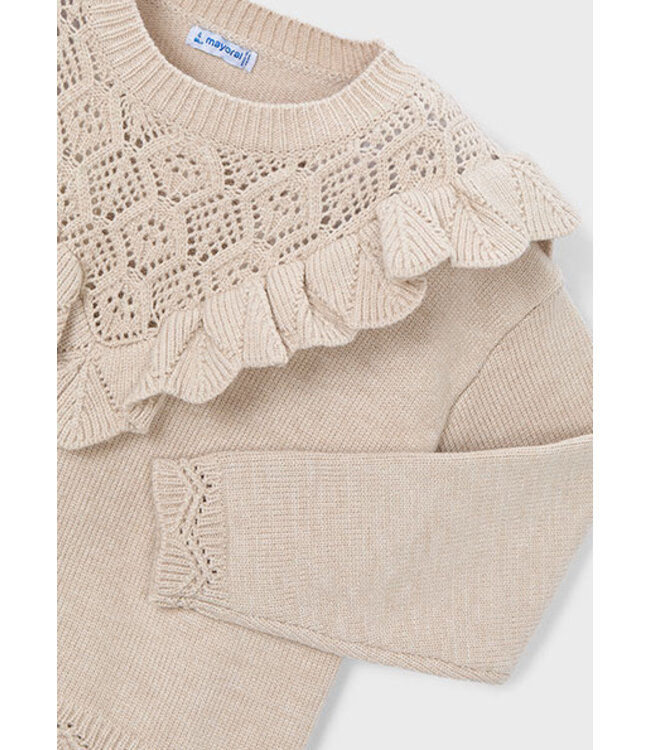 Mayoral winter sweater meisjes - zand - gebreid