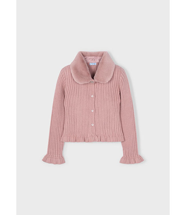 Mayoral winter vest meisjes - roze - fur