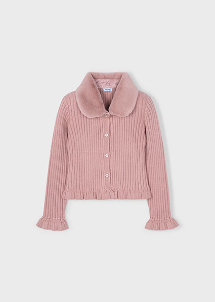 Mayoral winter vest meisjes - roze - fur afbeelding