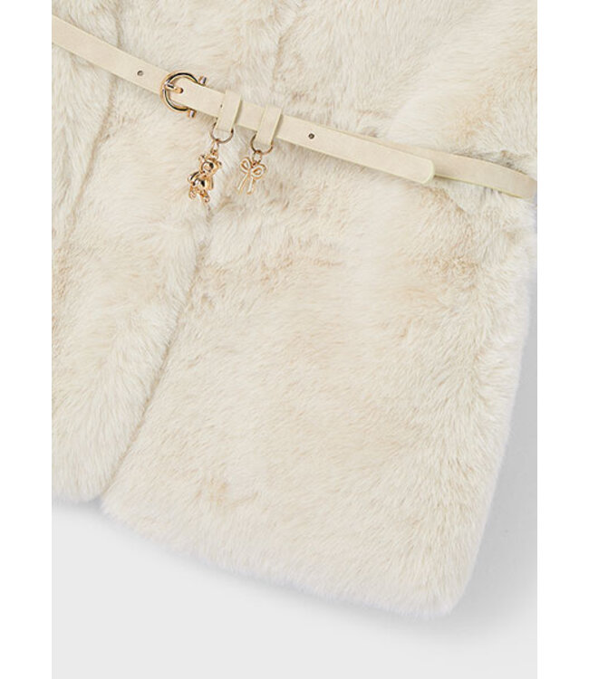 Mayoral winter vest meisjes - zand - met riem