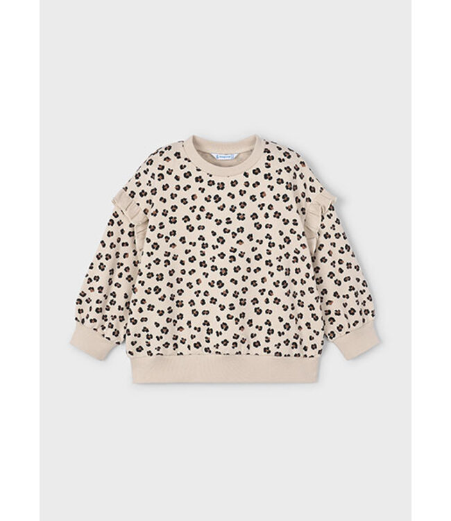 Mayoral winter sweater meisjes - zand - ruffle mouw