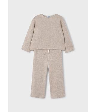 Mayoral winter broek-set meisjes - bruin - gebreid