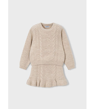 Mayoral winter rok-set meisjes - zand - tricot