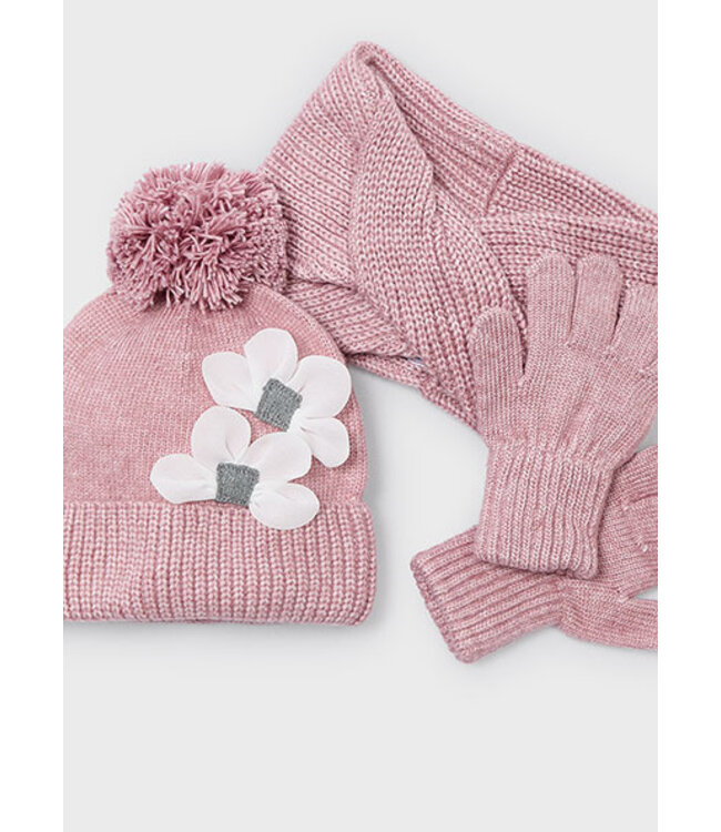 Mayoral winter muts-sjaal set meisjes - roze