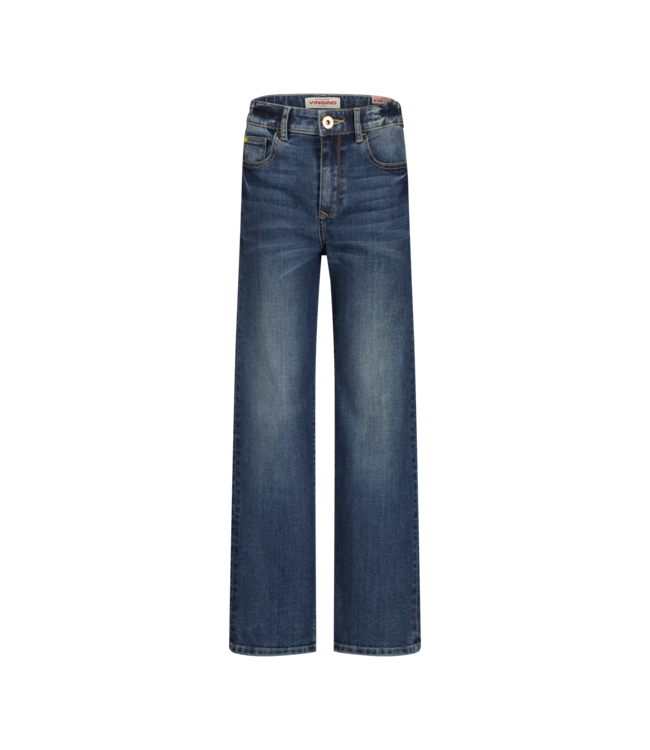 Vingino winter jeansbroek meisjes - donker blauw - Coco - wide leg fit