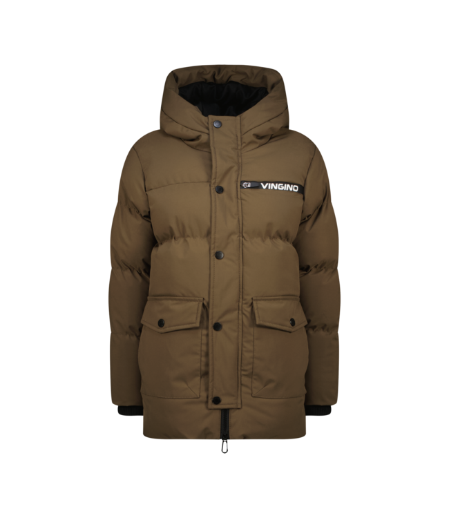 Vingino winter winterjas jongens - donker bruin - Tanso - lang