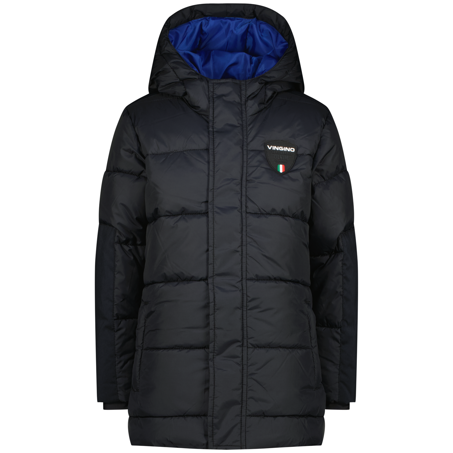 Vingino winter winterjas jongens - zwart - Telo - lang afbeelding