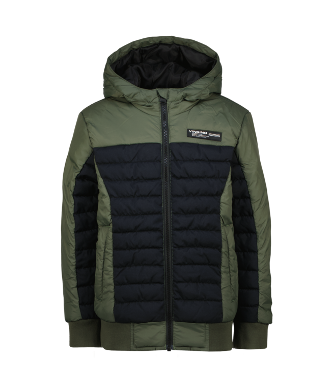 Vingino winter winterjas jongens - groen - Taceon - capuchon