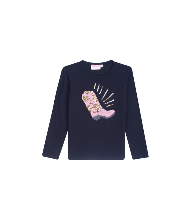 Someone winter t-shirt meisjes - navy blauw - longsleeve - Daphne
