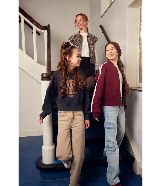 Indian Blue Jeans Winter sweater meisjes - grijs - lava dye