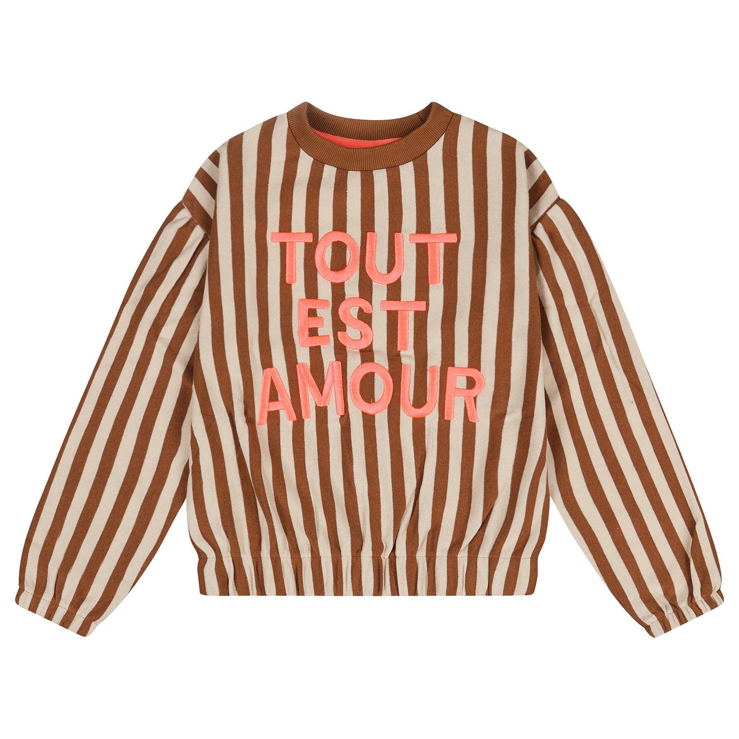 Tumble & Dry winter sweater meisjes - off wit/bruin - Mon Amour afbeelding