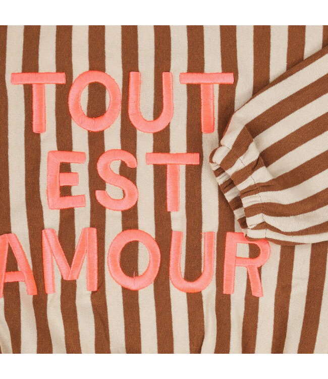 Tumble & Dry winter sweater meisjes - off wit/bruin - Mon Amour