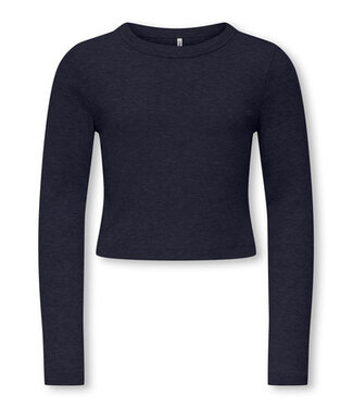 Kids ONLY winter top meisjes - blauw - KogBina - slim fit, longsleeve