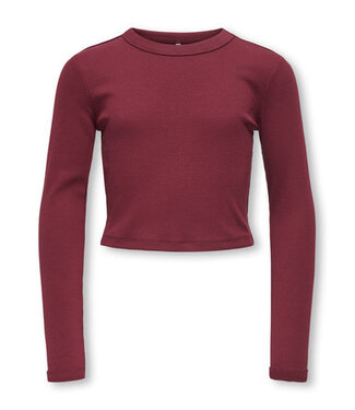 Kids ONLY winter top meisjes - rood - KogBina - slim fit, longsleeve