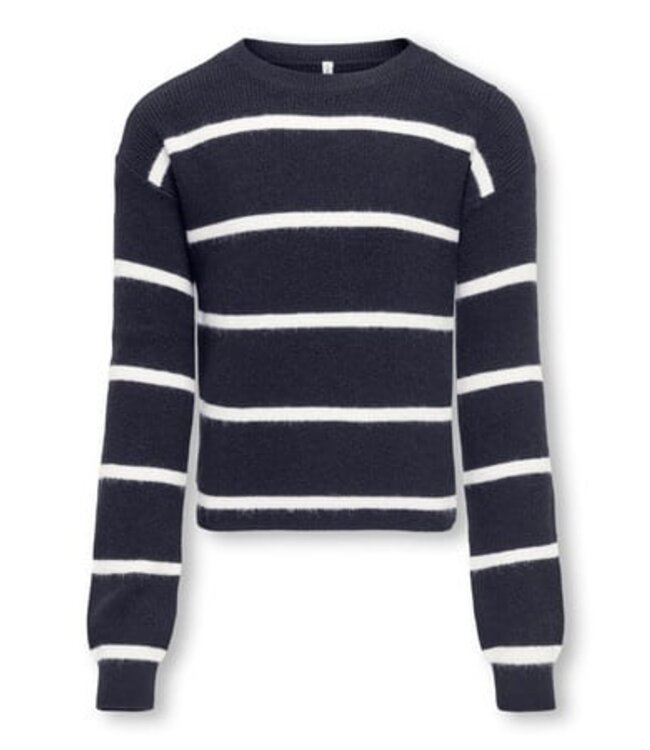 Kids ONLY winter sweater meisjes - blauw - KogFranca - loose fit, gebreid