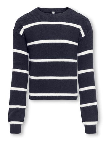 Kids ONLY winter sweater meisjes - blauw - KogFranca - loose fit, gebreid afbeelding