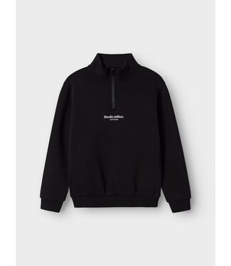 Name it winter sweater jongens - zwart - regular fit, zip - NkmBrody