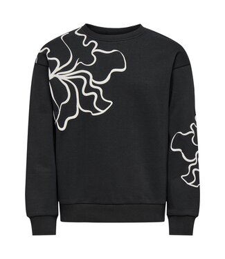 Kids ONLY winter sweater meisjes - zwart - KogOdessa - loose fit