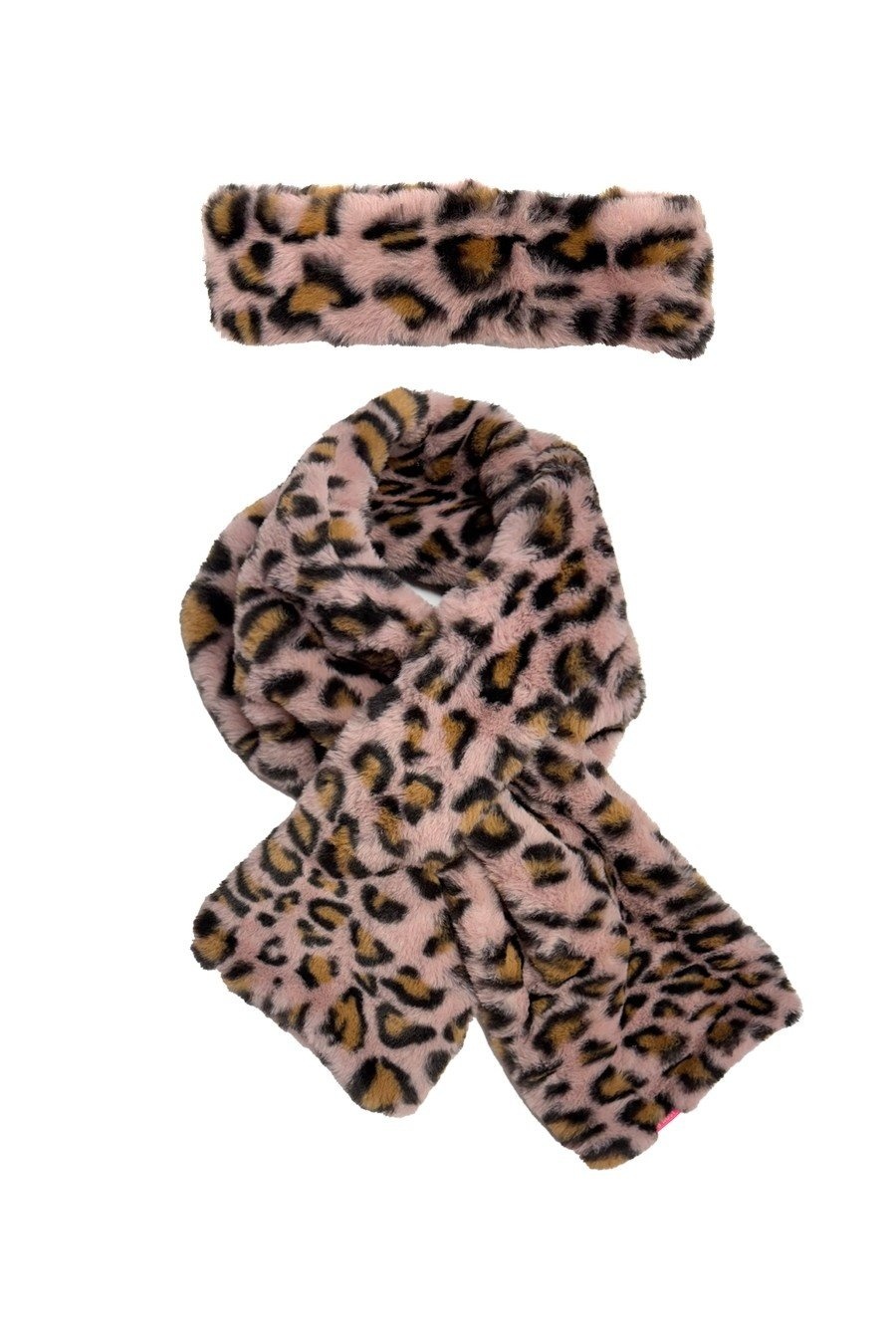 B.Nosy winter sjaal en haarband meisjes - roze - Anne afbeelding