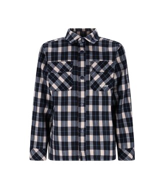 B.Nosy winter shirt jongens - navy blauw - Bas - geruit