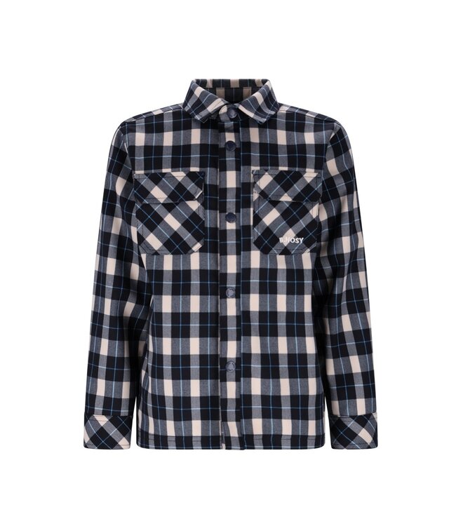 B.Nosy winter shirt jongens - navy blauw - Bas - geruit