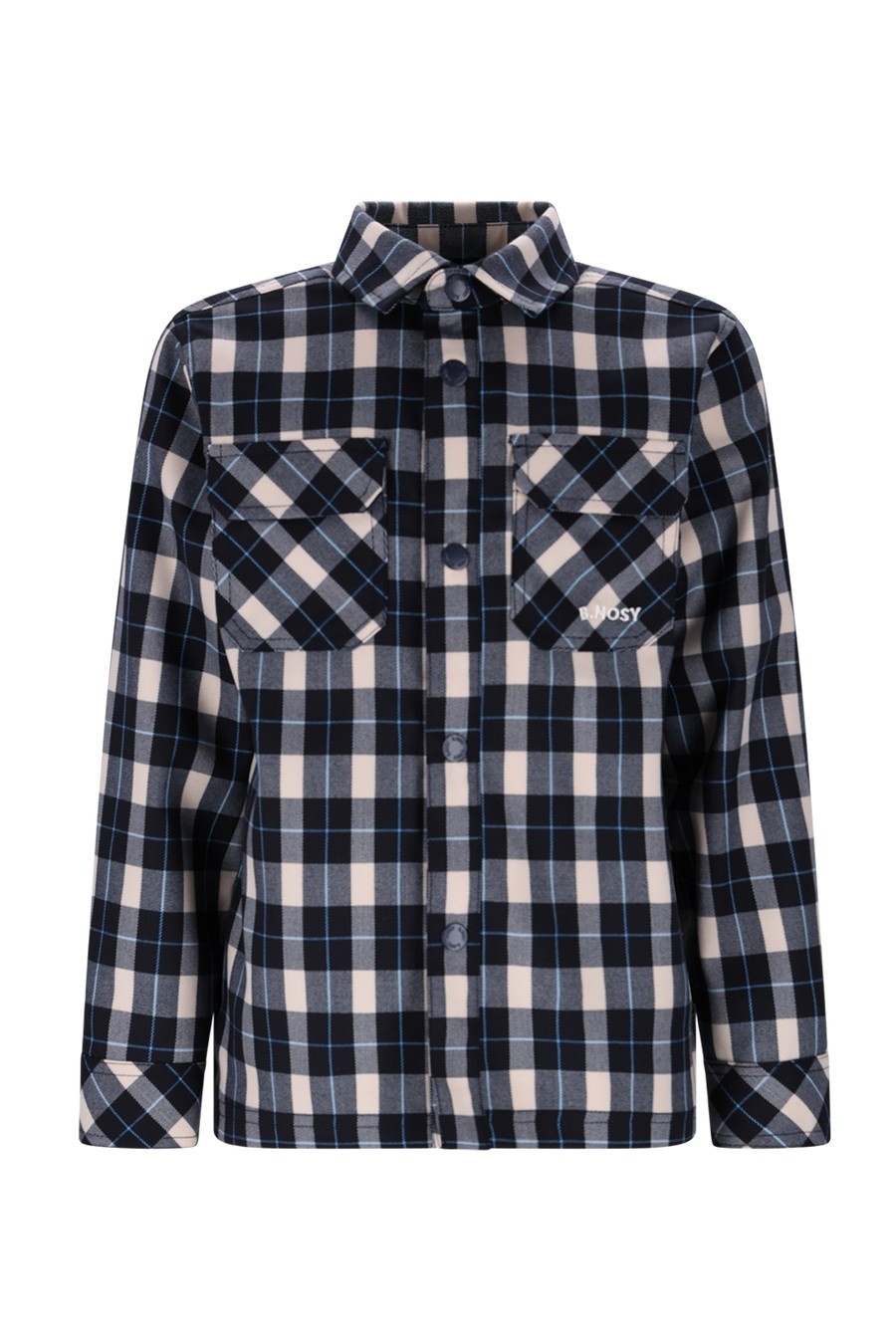 B.Nosy winter shirt jongens - navy blauw - Bas - geruit afbeelding