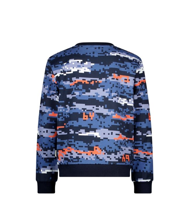B.Nosy winter sweater jongens - blauw - Scott - print