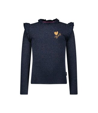 B.Nosy winter top meisjes - navy blauw - Tonya - ruffles