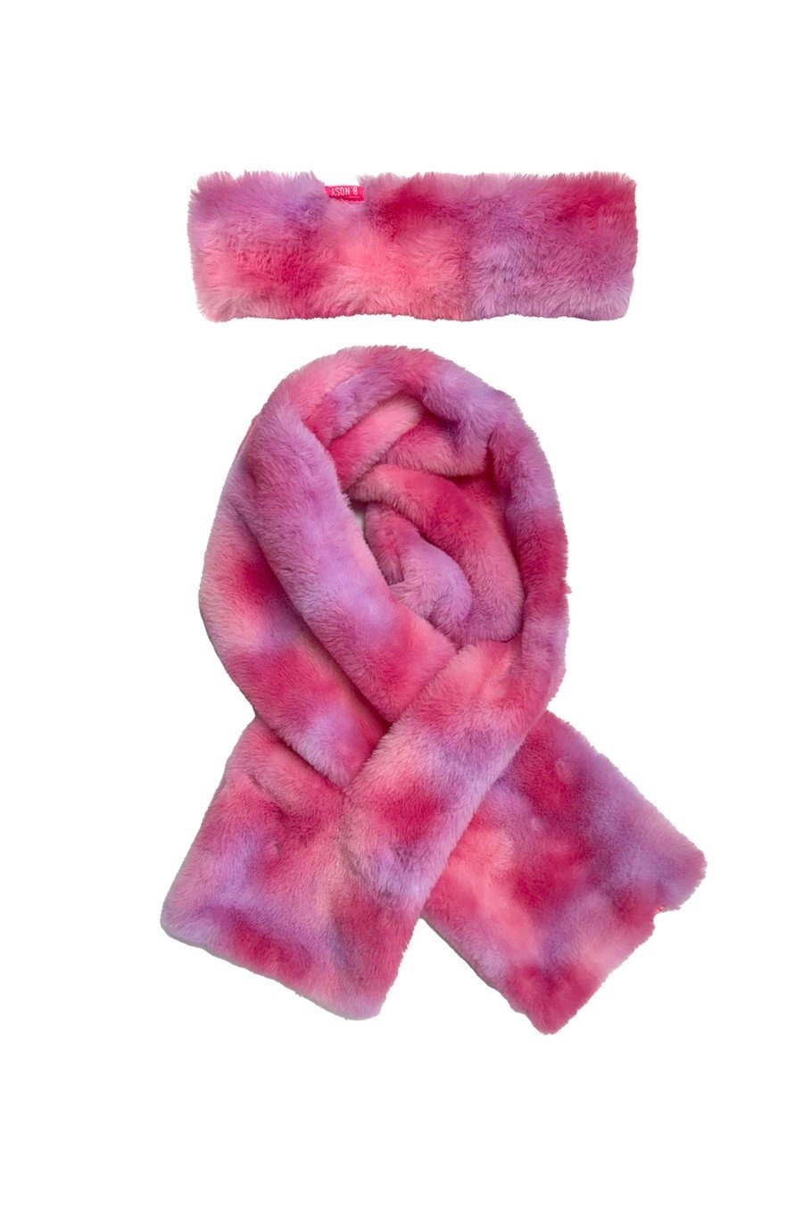 B.Nosy winter sjaal en haarband meisjes - roze - Anne afbeelding