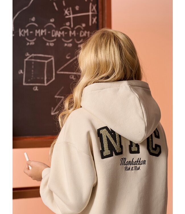 Nik&Nik winter hoodie meisjes - zand - Novan