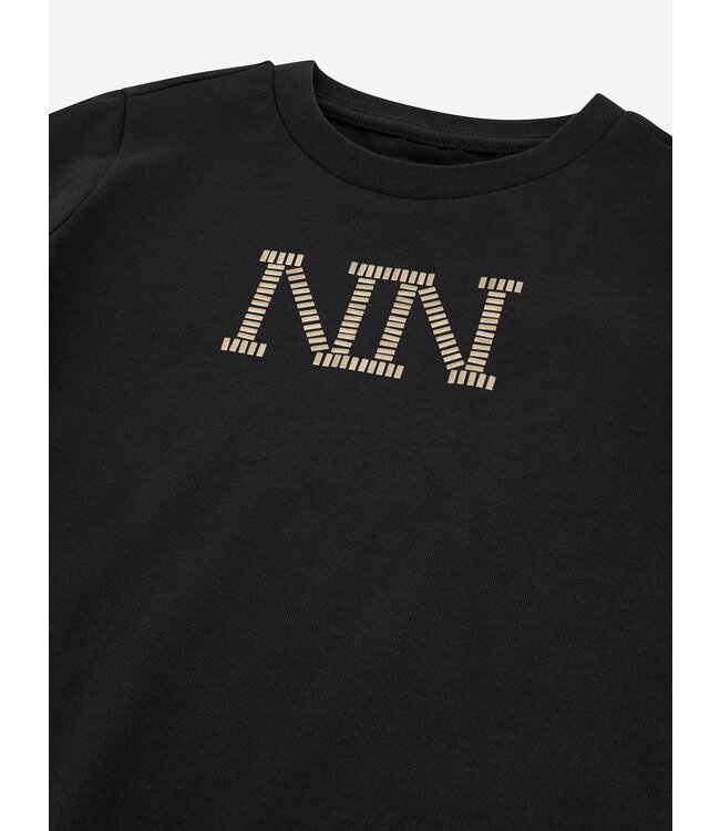 Nik&Nik winter t-shirt meisjes - zwart - Stud