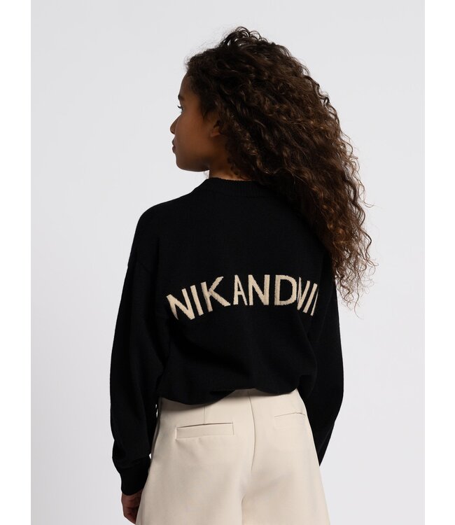 Nik&Nik winter sweater meisjes - zwart - Lis