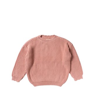 Your wishes winter sweater meisjes - roze - gebreid