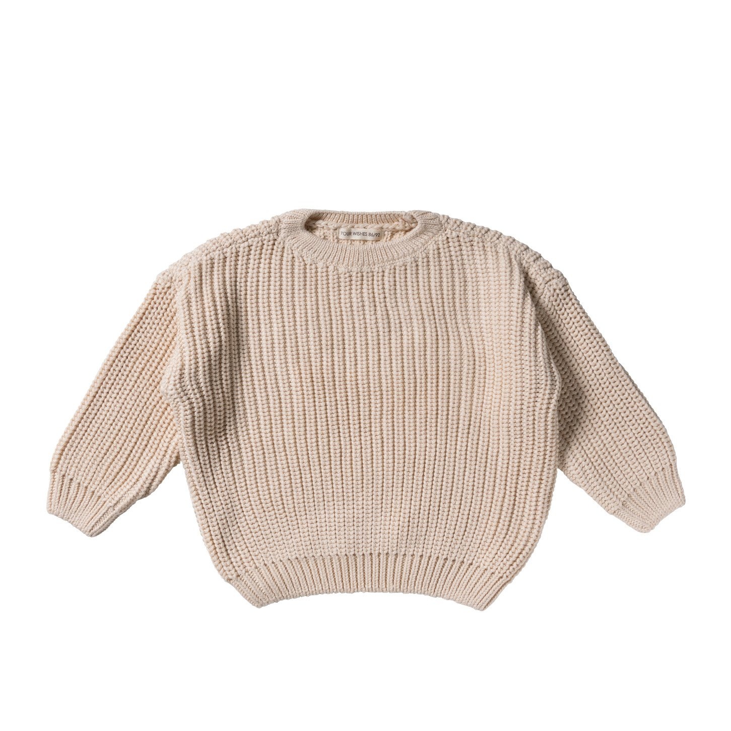 Your wishes winter sweater meisjes - zand - gebreid afbeelding