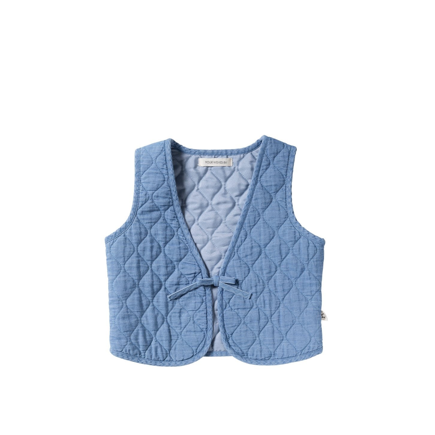 Your wishes winter gilet meisjes - blauw - denim, gewatteerd afbeelding