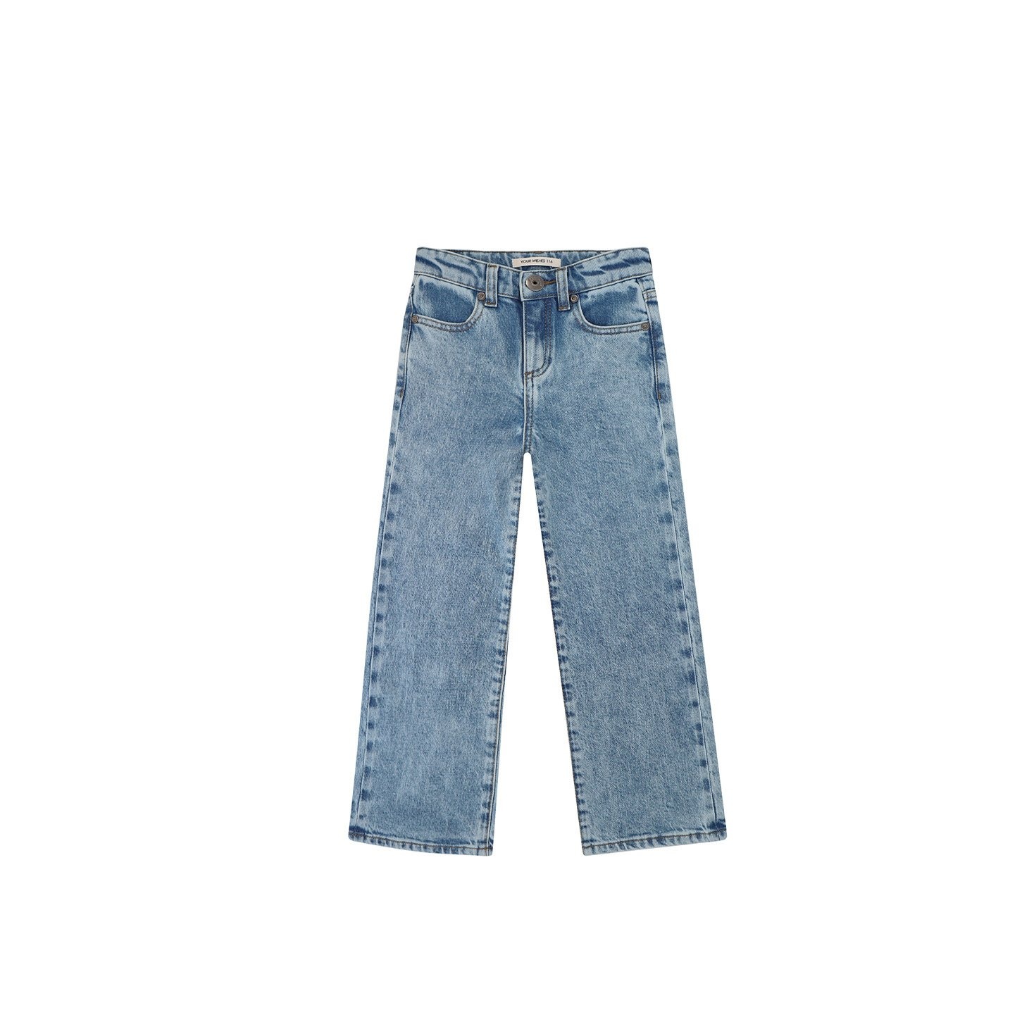 Your wishes winter jeansbroek meisjes - blauw - wide leg fit afbeelding