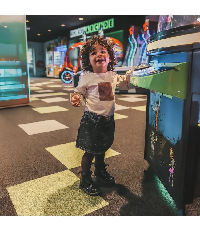 Your wishes winter t-shirt meisjes - beige - Lucky Girl - longsleeve