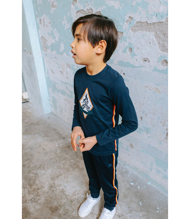 Tygo & Vito winter joggingbroek jongens - navy blauw - Boyd