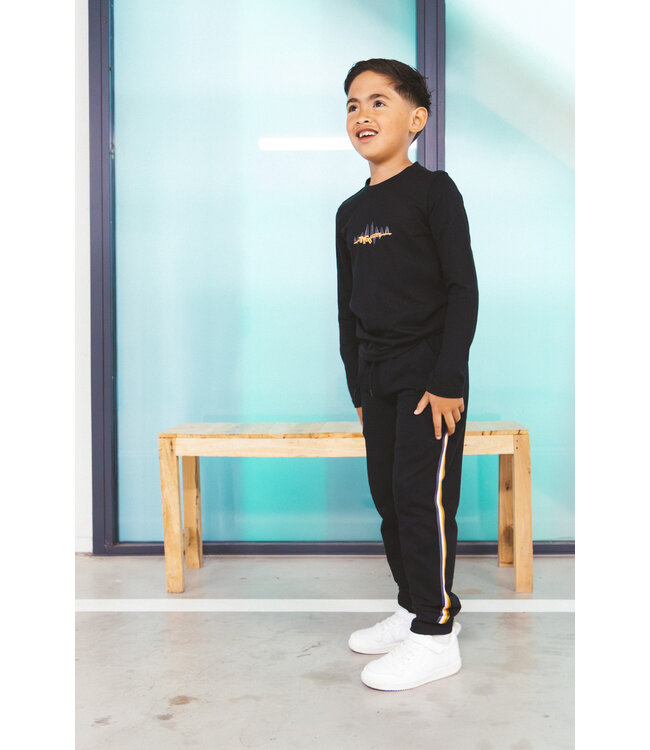 Tygo & Vito winter joggingbroek jongens - zwart - Bas