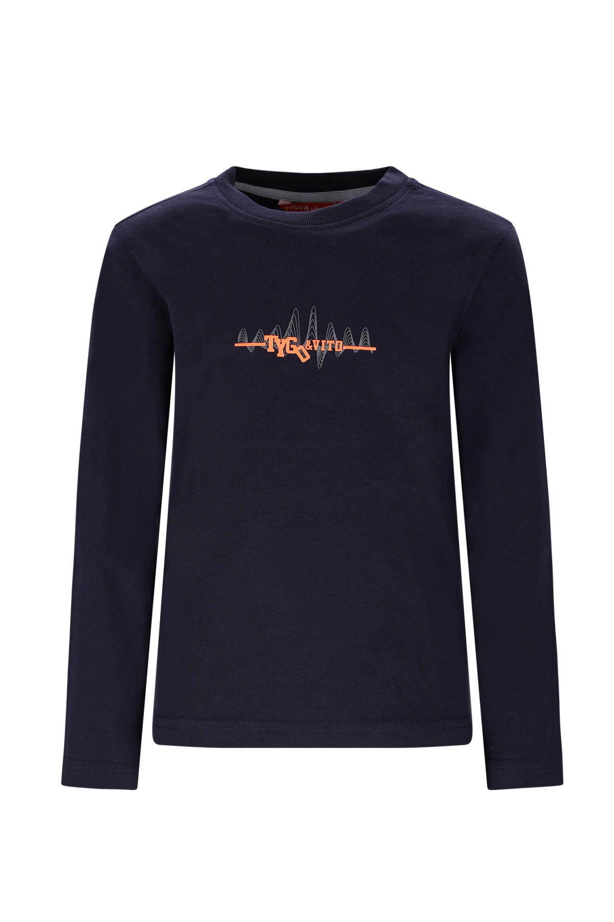Tygo & Vito winter t-shirt jongens - navy blauw - Mees - longsleeve afbeelding