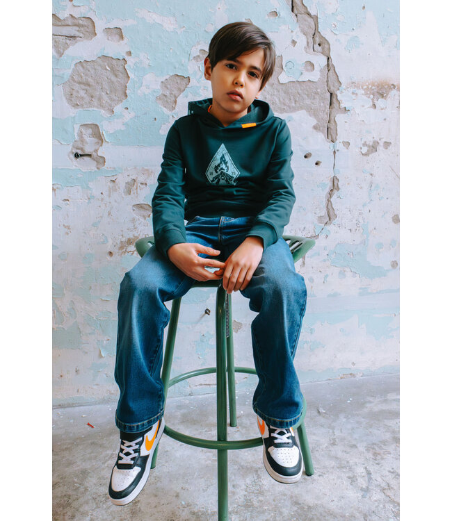 Tygo & Vito winter hoodie jongens - groen - Hobie