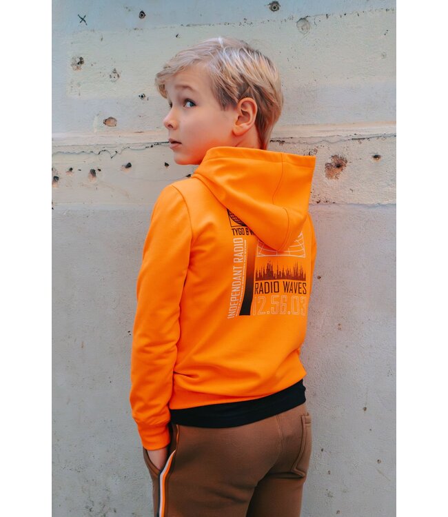 Tygo & Vito winter hoodie jongens - oranje - Henk