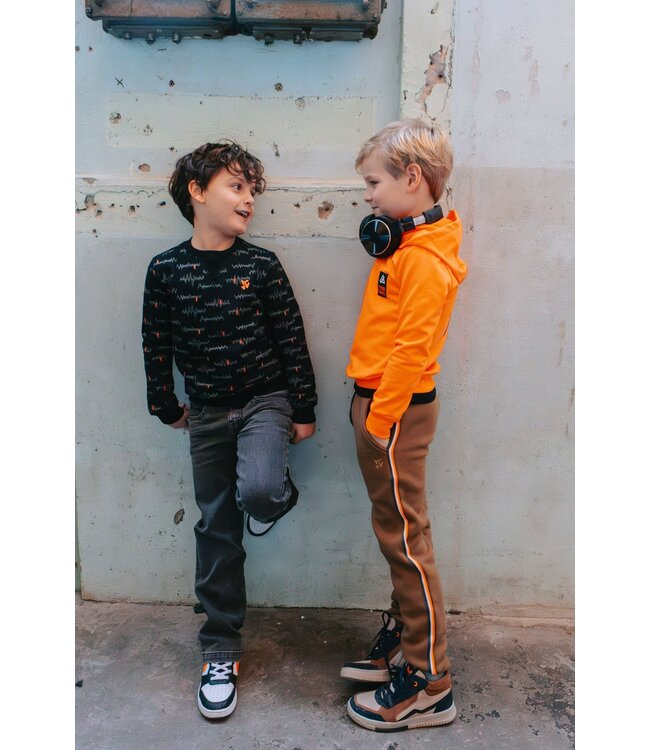 Tygo & Vito winter hoodie jongens - oranje - Henk