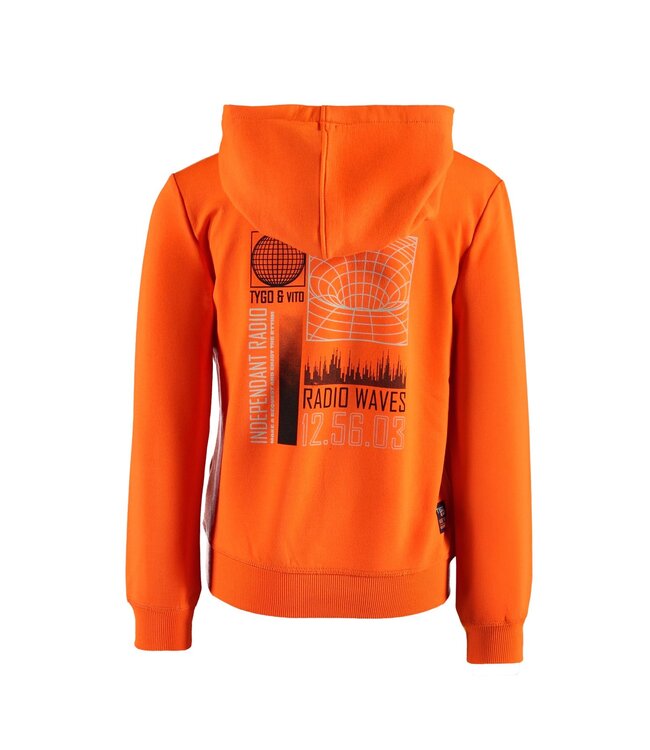 Tygo & Vito winter hoodie jongens - oranje - Henk