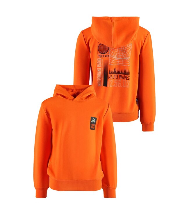 Tygo & Vito winter hoodie jongens - oranje - Henk