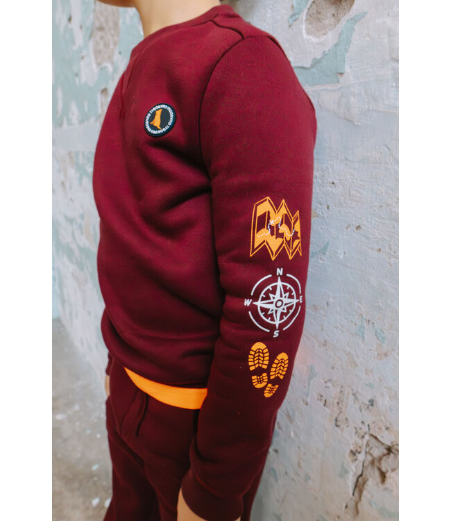 Tygo & Vito winter sweater jongens - bordeaux rood - Sven
