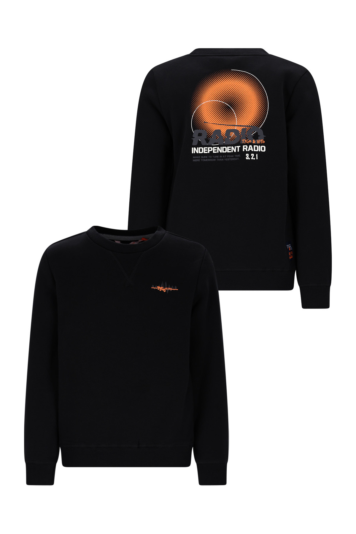 Tygo & Vito winter sweater jongens - zwart - Silver afbeelding