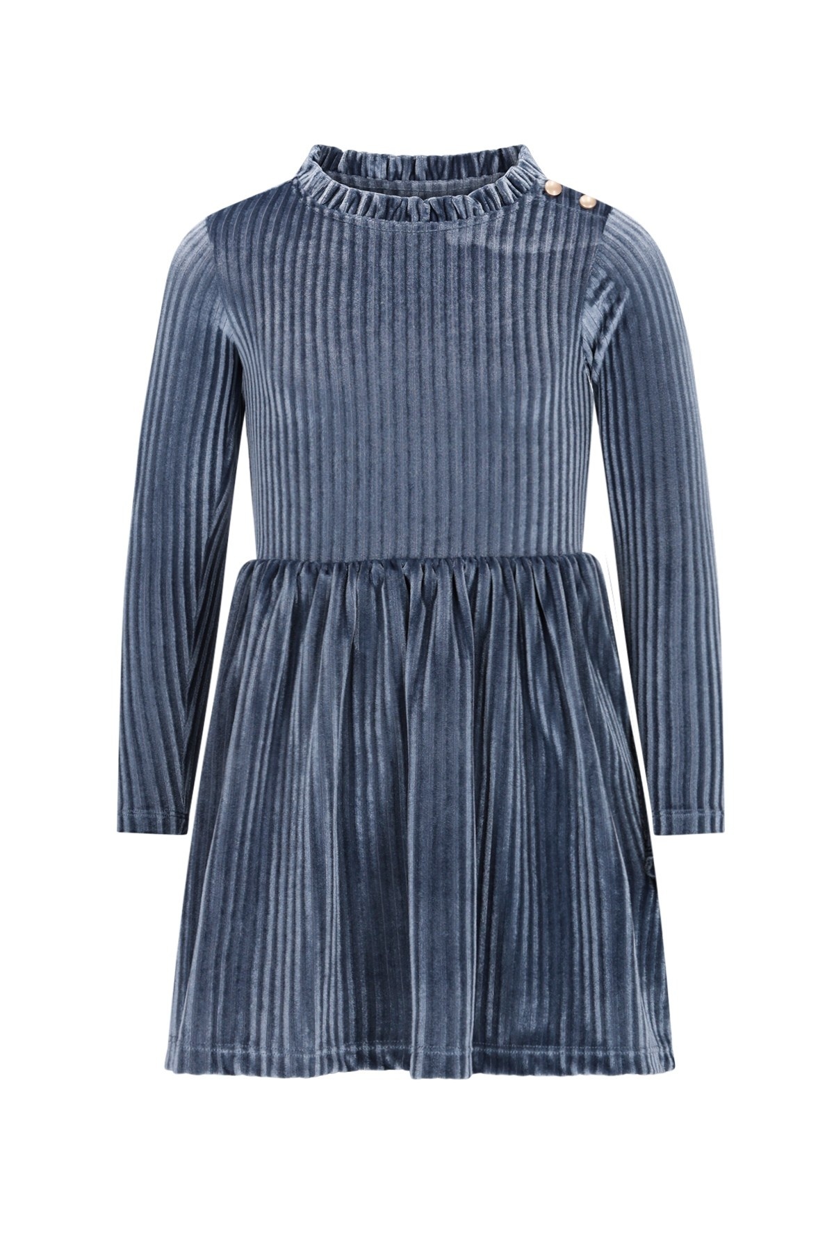 Like Flo winter jurk meisjes - blauw - Mara - knopen op mouw afbeelding